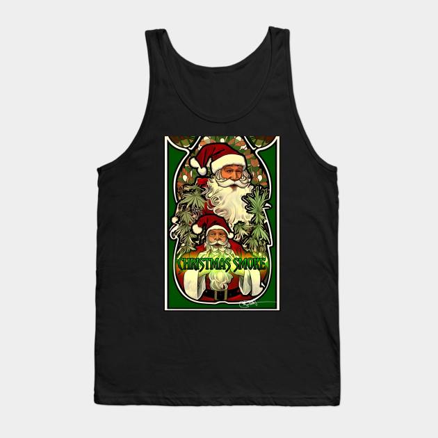 Christmas Stoner Santa Vibes 2 Tank Top by Benito Del Ray